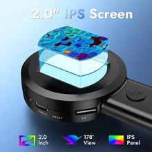 1PC USB Rechargeable Digital Microscope with LED Light, 100X Zoom Handheld Magnifying Glass, ABS Resin, 2.0" IPS Display, High-Precision 0.01 Accuracy, for Coins/Jewelry Inspection, Windows/Mac Compatible