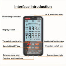 Smart Digital Multimeter: 6000 Counts TRMS for Voltage, Current, Resistance, Continuity, Duty-Cycle, Capacitance, Temperature & Frequency Measurement