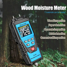 Digital Wood Moisture Meter, Needle Type Water Leakage Detector, Mode Detector, Backlit LCD Display, Moisture Tester Damp Tester, Multiscene Measure Temperature Humidity Probe Testers