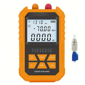 4 In 1 Optical Power Meter Network Cable Tester Fiber Tester VFL Visual Fault Locator Fiber Optic Tester OPM (FC/LC Adapter And AAA Battery Included)