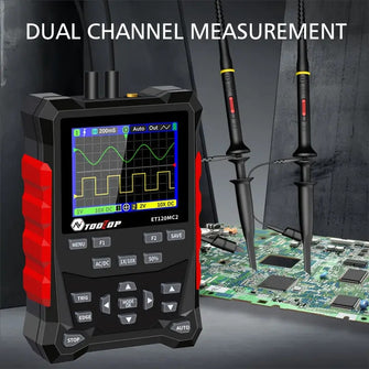 TOOLTOP ET120MC2 120MHz Portable Smart Oscilloscope Dual Channel 500MSa/S Oscilloscope Data Storage For Home Appliance Repair