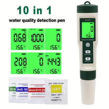 New 10 in 1 Water Quality Tester PH/TDS/EC/SALT/TEMP/S.G/ORP/H2/Fertile/Resistivity Tester Pen For Aquarium Swimming Pool
