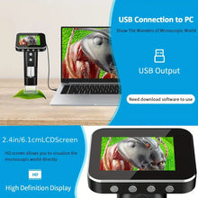 Kids Microscope Handheld Microscope - 2.4" LCD Screen 1000X Portable Pocket Microscope for Kids Adults, 3 Levels Brightless Adjustable USB Connect to PC Mini Microscope for Kids