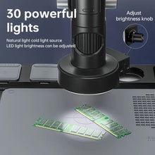 7" IPS Digital Microscope 1600X, Soldering Microscope with Soldering Station, Parfocal Lens IPS Touch Screen Coin Microscope, 1080P 12MP with 30 Adjustable LED Lights for Windows/Mac/PC 32GB