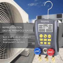 TOMSHOO Pressure Gauge Refrigeration Digital Vacuum Pressure Manifold Tester Meter Heating Ventilation And Air Conditioning Temperature Tester Valves Tool Kit