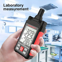 HT607 Temperature & Humidity Meter Handheld Thermometer Moisture Meter Thermo-Hygrometer LCD Psychrometer Max/Min/Data Hold Mode