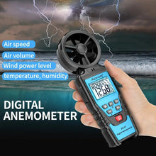 Aicevoos Digital Anemometer Handheld Wind Speed Meter Wind Power Temperature Humidity Measurement Air Volume Tester
