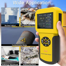 HOLDPEAK Geiger Counter Nuclear Radiation Detector, Radiation Dosimeter Beta Gamma X-ray Detection Meter With LCD Display, Rechargeable Radiation Monitor Meter With 5 Dosage Units Switched, RH, Temp
