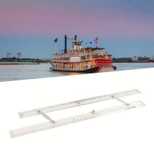 Marine Navigation Parallel Ruler Clear Scale High Accuracy Transparency Boat Ship Drawing Parallel Ruler 600mm/23.62in
