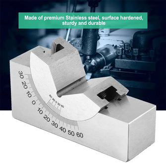 Greensen Milling Machine Precision Parts Adjustable Degrees Angle Gauge AP30 Angle V Block Micro Adjustable Angle Block Stainless Steel Precision Adjustable Angle Gauge 75x25x36mm For Milling Lathe Machinist Tools