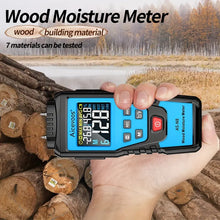 Digital Wood Moisture Meter, Needle Type Water Leakage Detector, Mode Detector, Backlit LCD Display, Moisture Tester Damp Tester, Multiscene Measure Temperature Humidity Probe Testers
