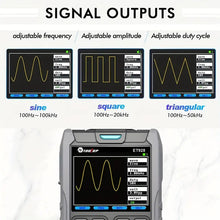 ET928 3In1 Oscilloscope Multimeter Signal Generator 12MHz 50Msps Portable High Storage Capacity Low Power Consumption, Handheld oscilloscope multimeter + signal source
