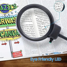 1pc Hands-Free Magnifying Glass with Light and Stand - Perfect for Reading, Crafts, and Repairs - 10x Magnification
