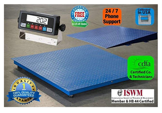 4' x 5' (48" X 60") 10 k lbs Platform Pallet Floor Scale with 1 ramp and PS-IN202  Indicator