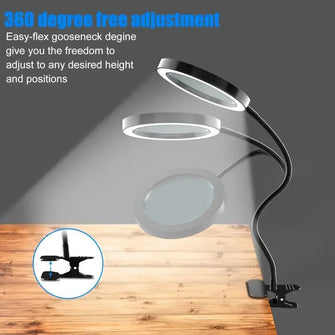 1pc 10x Magnifying Glass Lamp with Clamp - 3 Color Modes and 10 Brightness Levels - Perfect for Close Work, Reading, DIY Crafts, and Repairs