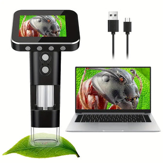 Kids Microscope Handheld Microscope - 2.4" LCD Screen 1000X Portable Pocket Microscope for Kids Adults, 3 Levels Brightless Adjustable USB Connect to PC Mini Microscope for Kids
