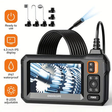 4.3 Inch IPS LCD Screen Industrial Endoscope 8mm Single lens IP67 waterproof Endoscope Camera Auto Repair Plumbing House Auxiliary