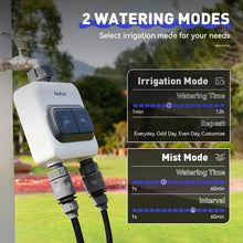 RAINPOINT WiFi 2 Zone Smart Water Timer for Garden Hose - 6 Different Schedules, Watering by Gallon and Time, Irrigation & Mist Mode Sprinkler Timer for Lawn, Yard Care