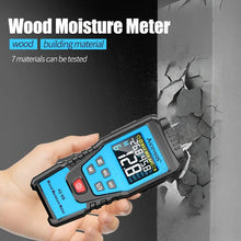 Digital Wood Moisture Meter, Needle Type Water Leakage Detector, Mode Detector, Backlit LCD Display, Moisture Tester Damp Tester, Multiscene Measure Temperature Humidity Probe Testers