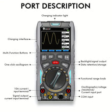 ET928 3In1 Oscilloscope Multimeter Signal Generator 12MHz 50Msps Portable High Storage Capacity Low Power Consumption, Handheld oscilloscope multimeter + signal source