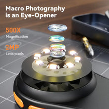 500X Magnification Portable Handheld Digital Microscope Super Macro Lens For Maintenance/Welding/Scientific Research/Testing