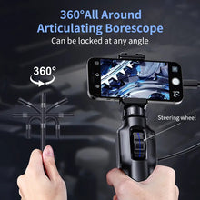 Two-Way 360° Articulating Borescope, 1080P Inspection Camera, 7.9mm Lens, 8 LED Light, Endoscope Compatible With Android/iOS Phone (1M/3.28FT)