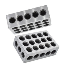 5 Pair of Matched 1 x 2 x 3 Accuracy Parallel Blocks, 23-Hole 0.0002 Inch Alloy Steel 123 Parallel Block Set