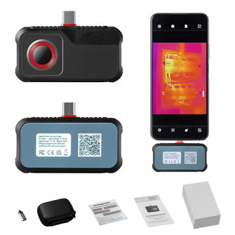 VEVOR Thermal Imaging Camera for Android, 256 x 192 IR Resolution Infrared Thermal Imager with Visual Camera, 25Hz Refresh Rate Thermal Camera for Smartphone/Tablet, -4-1022F Temperature Range, IP54