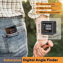 SakerPlus Digital Angle Finder Magnetic, Digital Level Gifts for Men with 2 Modes, Angle Finder Tool Digital Type-C, Mens Gifts Digital Level Angle Finder, 4 of 90 Degree Finder Angle for Woodworking