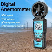 Aicevoos Digital Anemometer Handheld Wind Speed Meter Wind Power Temperature Humidity Measurement Air Volume Tester