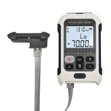 Optical Fiber Power Meter White Multifunctional High Accuracy Fiber Optic Tester for Communication Engineering Low Battery Consumption for Communication Engineering Maintenance