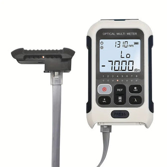 Optical Fiber Power Meter White Multifunctional High Accuracy Fiber Optic Tester for Communication Engineering Low Battery Consumption for Communication Engineering Maintenance