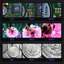 Multifunctional microscope, used for industrial inspection, watch repair, coin appraisal, animal and plant inspection, ring lights without adjustment, supports PCnotebook real -time transmission, IPS