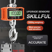 Digital Hanging Scale 1000kg/ 2204lbs Portable Heavy Duty Crane Scale LCD Backlight Industrial Hook Scales Unit Change/ Data Hold