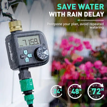 RAINPOINT Sprinkler Timer Hose Timer Brass Inlet, Water Timer Automatic Irrigation Timer System, 3 Independent Programs Can Be Set Up Simultaneously, 1 Outlet Digital Warering Timer for Garden, Yard
