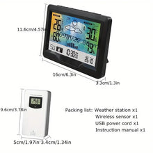Wireless weather clock 3383F weather forecast clock weather clock temperature and humidity calendar weather station electronic alarm clock