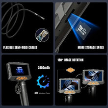 OIIWAK 8MM Dual Lens Industrial Endoscope 1080P HD Borescope Inspection Camera