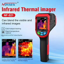NOYAFA NF-521 Industrial Thermal Imaging Device, 24 * 24 Pixels Resolution 16 GB Memory Card Thermal Imaging Camera with 2.4 Inch LCD Display