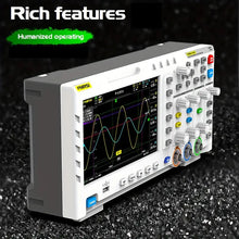 FNIRSI-1014D Desktop Oscilloscope, 2 In 1 Digital Oscilloscope DDS Signal Generator, 7 Inch TFT LCD Display Screen, Dual Channel Input, Capture Output Signal Function, 100MHz* 2 Ana-log Bandwidth, 1GSa/s Sampling Rate, 1GB Storage Space