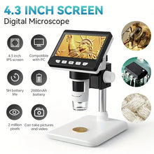 HD Digital Microscope 8LED 1080P 1000X Real Shot Rendering Computer Microscope Electron Biological Microscope