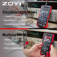 ZT-702S 2 in 1 Handheld Digital Automotive Oscilloscope Multimeter Diode Tester multimeter auto rangin 48MSa/s High Sampling Rate Amp Ohm Volt Meter Tester Voltage/Current Test