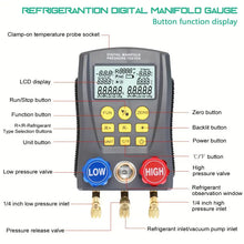 Pressure Gauge Refrigeration Digital Vacuum Pressure Manifold Gauge Meter Heating Ventilation And Air Conditioning Temperature Tester Valves Tool Kit