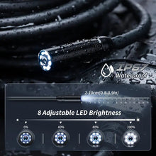 Industrial Endoscope, Digital Borescope Inspection Camera, 8mm Camera, Sewer Camera With 4.3 Inch LCD Screen, 8 LED Lights, Semi-Rigid Cable
