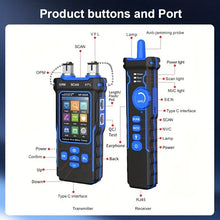 NOYAFA NF-8508 Network Cable Tester with Optical Power Meter VFL, RJ11 RJ45/PoE Tester/CAT5 CAT6/length Measurement, Telephone line Trace Meter with Headset, Network Tools
