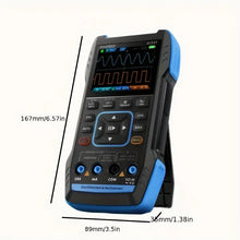 3 In 1 Oscilloscope Multimeter Signal Generator Machine Handheld Oscilloscope 10Mhz Bandwidth 50MSa/s Sampling Rate Dual Channel Oscillometer With Waveform Save And View Function For DIY And Electronic Test