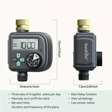 RAINPOINT Sprinkler Timer Hose Timer Brass Inlet, Water Timer Automatic Irrigation Timer System, 3 Independent Programs Can Be Set Up Simultaneously, 1 Outlet Digital Warering Timer for Garden, Yard