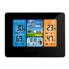 Weather Station Wireless Indoor Outdoor Thermometer - Digital Weather Thermometer with Atomic Clock Temperature Humidity Monitor with Calendar Adjustable Backlight and Calendar