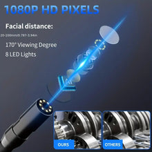 Endoscope Camera with Light - IP67 Waterproof Borescope Camera with 8 Adjustable LED Lights | 4.3" LCD Screen Borescope | HD 1080P Inspection Camera Scope Camera with 16.5ft Semi-Rigid Cord