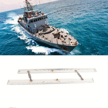 Marine Navigation Parallel Ruler Clear Scale High Accuracy Transparency Boat Ship Drawing Parallel Ruler 600mm/23.62in