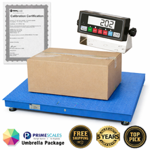 Heavy Duty 40" x 40" Platform Floor Scale – 10,000 lb Capacity with PS-IN202 Digital Indicator